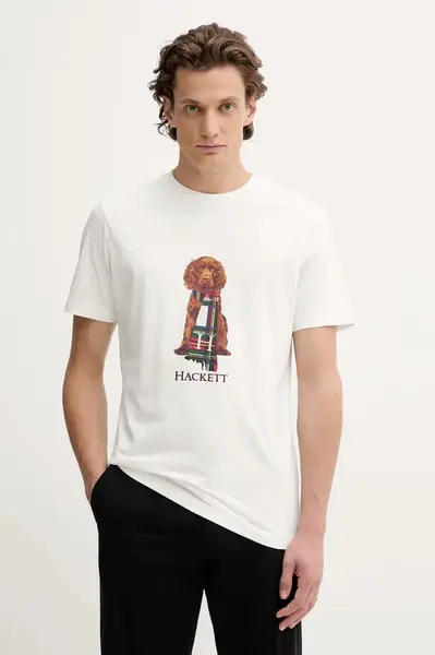 Bavlněné tričko Hackett London