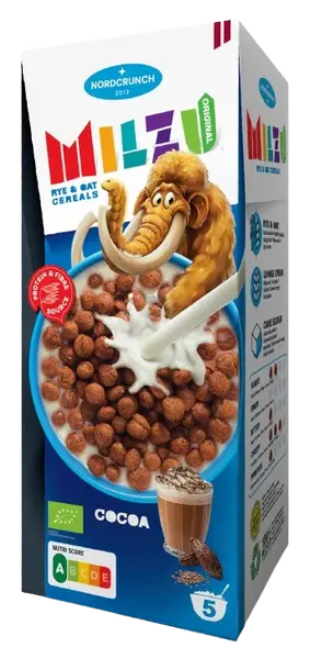 NORDCRUNCH Milzu BIO Cereálne guličky s kakaom 150 g