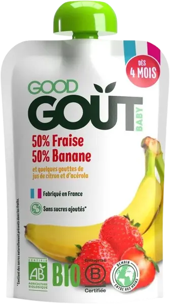 GOOD GOÛT BIO Jahoda s banánom 120 g