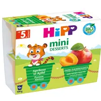 Hipp BIO Mini dezert Jablka s meruňkami 4x100 g