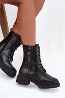 EVENTO Dámské pracovní kotníky s vyhříváním s dvojitým zipem černé Perlina