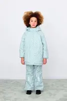 Dětská bunda Tinycottons CHERRIES SNOW JACKET modrá barva, AW25-051