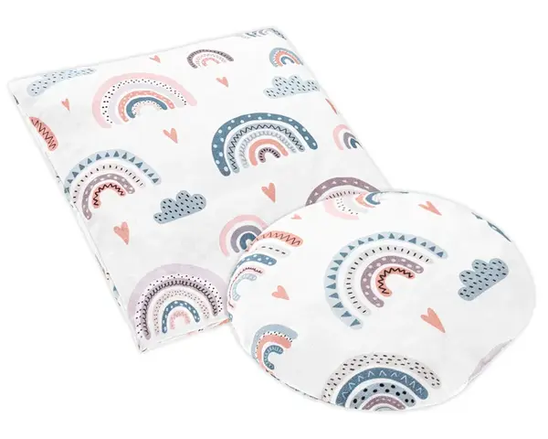 BocioLand Velký a malý nahřívací polštářek termofor s třešňovými pecičkami - Duha