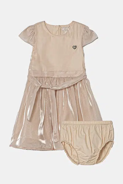 Dívčí šaty Guess béžová barva, mini, A5RK09 WGWQ0