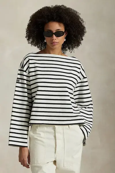 Bavlněné tričko s dlouhým rukávem Polo Ralph Lauren