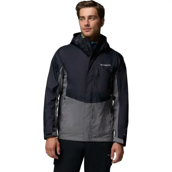 Columbia POURING ADVENTURE III JACKET Pánska outdoorová bunda, čierna, veľkosť