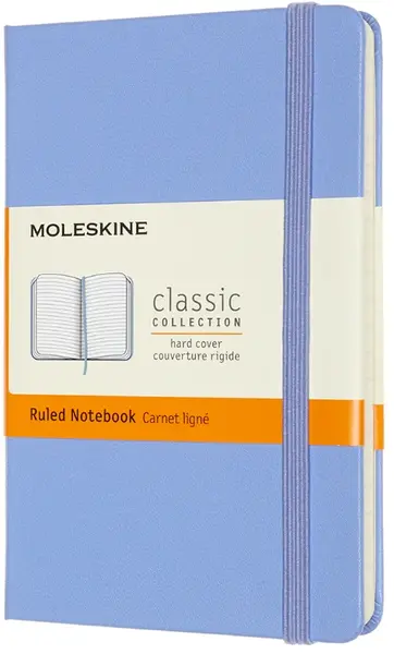 Zápisník Moleskine - tvrdé desky, S, linkovaný - nebesky modrý