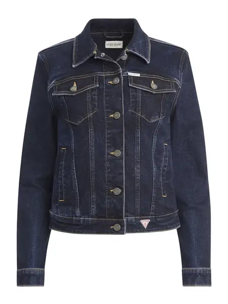 GUESS JEANS Prechodná bunda  tmavomodrá