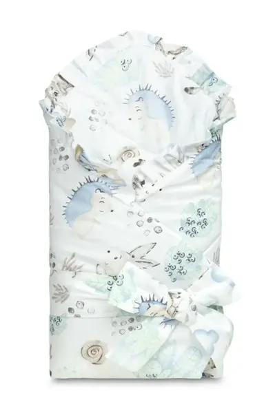 SENSILLO Zavinovačka pro miminko s volánkem 75x75cm, Lesní zvířátka