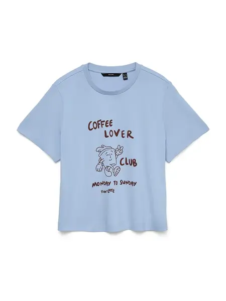 VERO MODA Tričko  hnedá / levanduľová