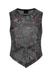 Ed Hardy Blúzka 'Dragon Repeat'  zelená / rosé / čierna