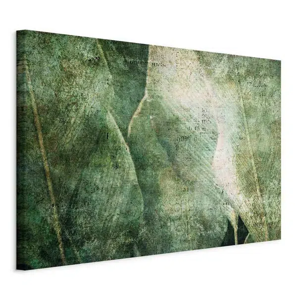 artgeist MALBA NA PLÁTNĚ, abstraktní, listy, 120/80/1,2 cm