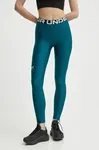 Tréninkové legíny Under Armour HG Authentics zelená barva, s potiskem