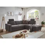 Sit & More ROHOVÁ SEDAČKA, textil, tmavě šedá