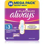 Always Platinum Super Extra Size 3 vložky s křidélky 36 ks