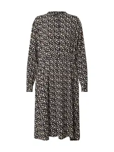 NUÉ NOTES Košeľové šaty  béžová / čierna