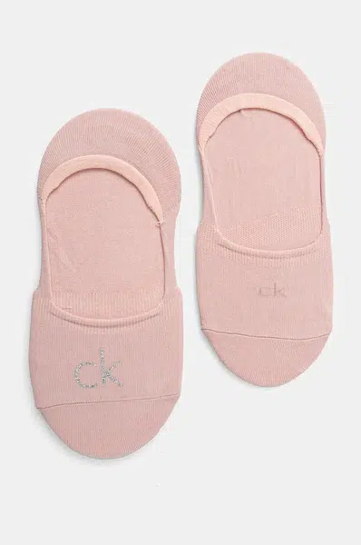 Ponožky Calvin Klein 2-pack dámské, růžová barva, 701228800
