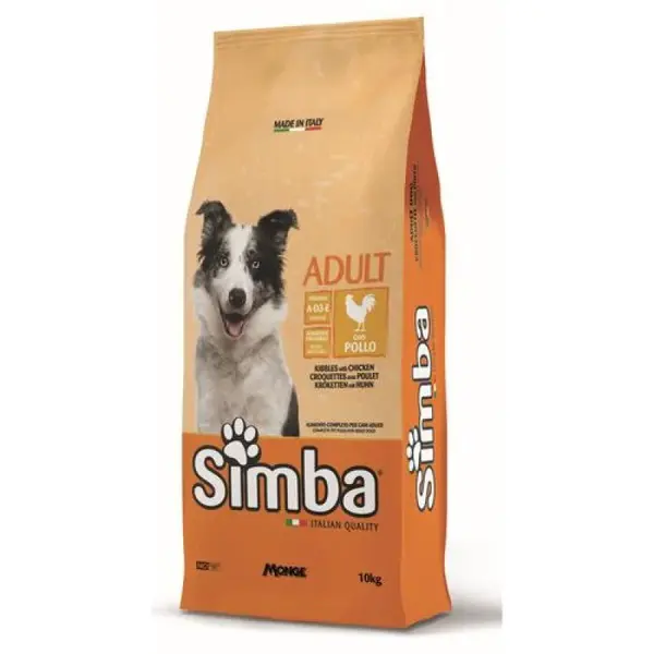 MONGE SIMBA Dog Chicken 10kg kompletné suché krmivo pre dospelých psov s kuracím mäsom