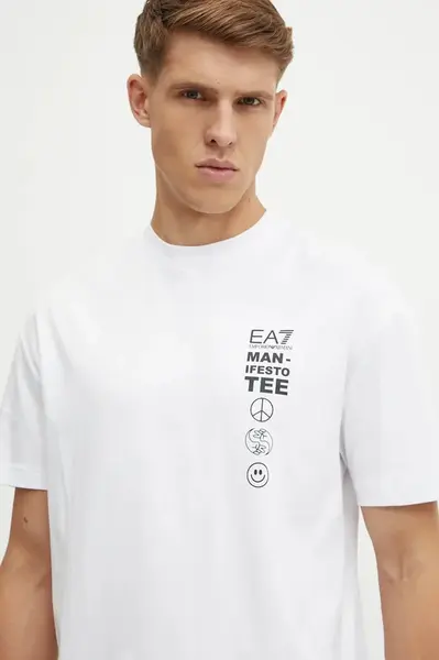 Bavlněné tričko EA7 Emporio Armani