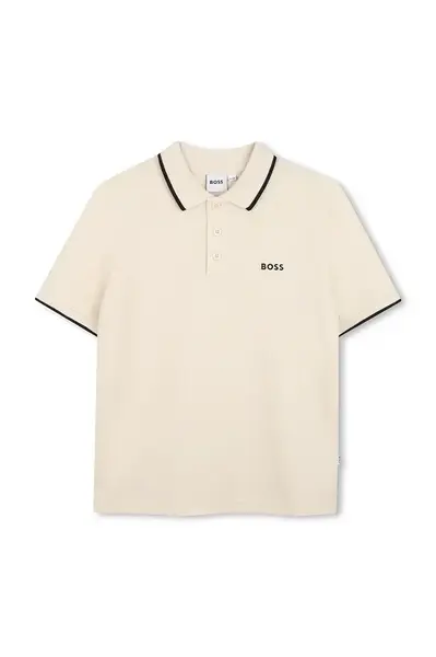 Detská bavlnená polokošeľa BOSS