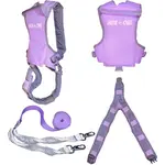 MDXONE STATIC SKI HARNESS WITH 9' STATIC ROPE Lyžiarsky úväzok, fialová, veľkosť