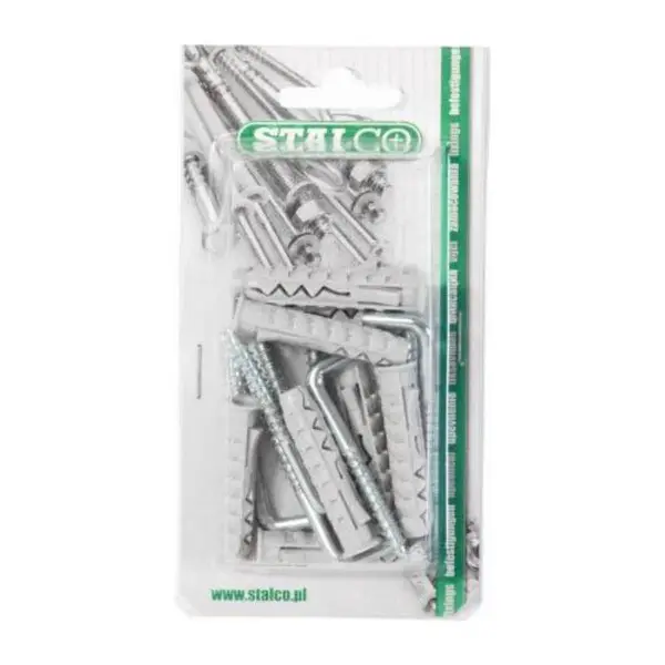 Hmoždinka s pravoúhlým háčkem, ø 6 mm, STALCO, bal.14 ks