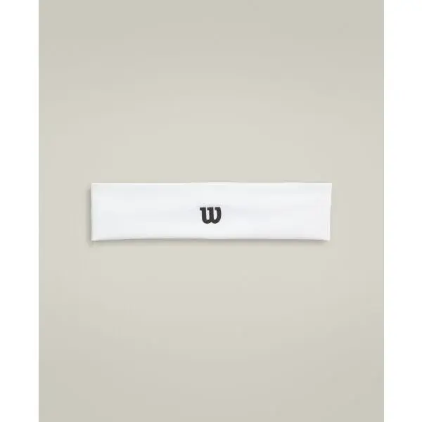 Wilson U LOGO WIDE HEADBAND Sportovní čelenka, bílá, velikost UNI