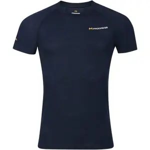 PROGRESS MA NKR 125 Pánské merino triko s krátkým rukávem, černá, velikost
