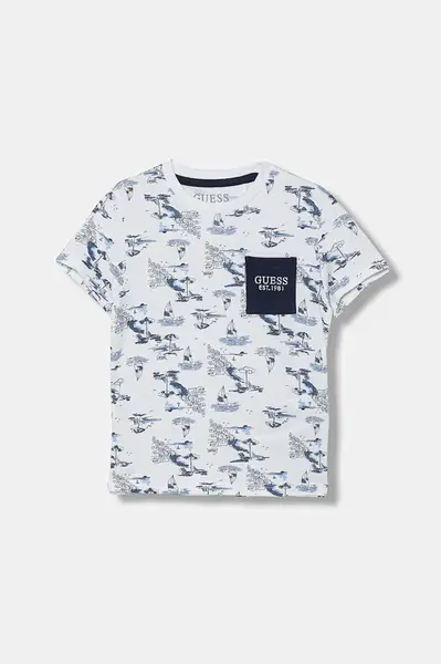 Detské bavlnené tričko Guess