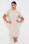 Šaty Guess LISE béžová barva, mini, W3YK39 Z37K0