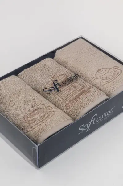 Kuchyňské utěrky COFFEE, 3 ks Béžová