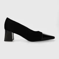 Semišové lodičky Vagabond Shoemakers ALTEA černá barva, na podpatku, 5740.113.92
