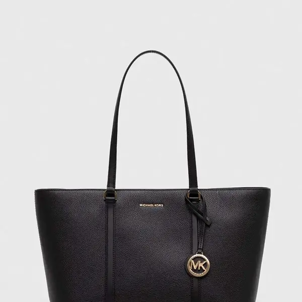 Kožená kabelka MICHAEL Michael Kors černá barva