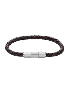 FOSSIL Náramok 'KNOX'  čierna / strieborná