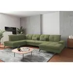 Sit & More SEDACÍ SOUPRAVA, textil, světle zelená