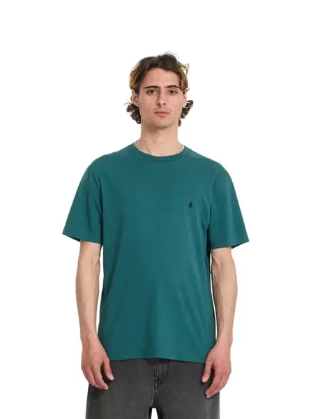 Volcom pánské tričko Stone Blanks Bsc Sst Rifle Green | Zelená | Velikost L | 100% bavlna