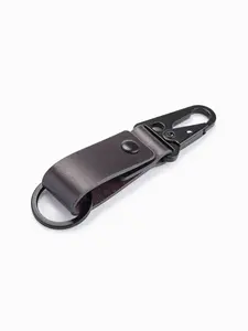Ombre Men's key ring with snap hook - black