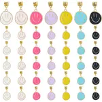 70Pcs 7 Colors Alloy Enamel European Dangle Chamrs