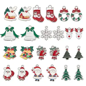 48Pcs 12 Style Alloy Enamel Pendants