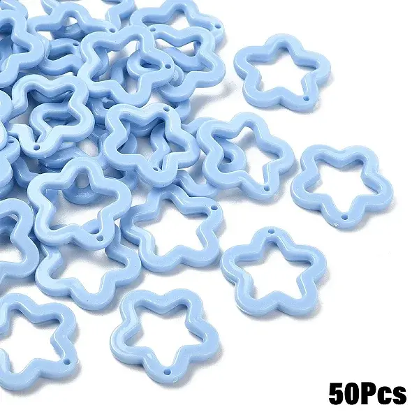 50Pcs Opaque Acrylic Pendants