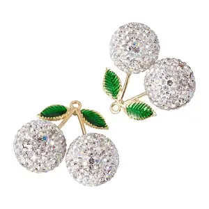 2Pcs Alloy Cherry Charms