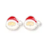 Christmas Decorations Theme Opaque Acrylic Bead with Enamel