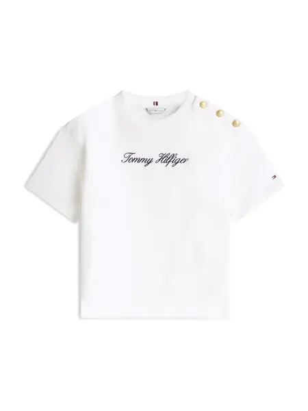 TOMMY HILFIGER Tričko  čierna / biela