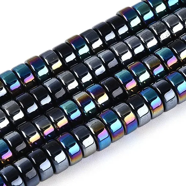 AB Color Plated Opaque Glass Beads Strands
