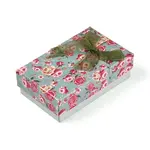 Flower Pattern Cardboard Jewelry Packaging Box