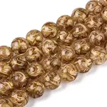 Handmade Gold Sand Lampwork Beads Strands
