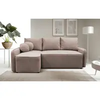 MID.YOU ROHOVÁ SEDAČKA, textil, růžová