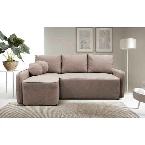 MID.YOU ROHOVÁ SEDAČKA, textil, růžová