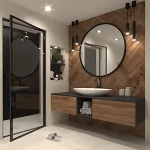 Zrcadlo Grace Barva korpusu: Černá, Rozměry: 100 cm, Varianta: Zavěšení na stěnu