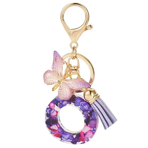 Resin Butterfly Pendant Keychains